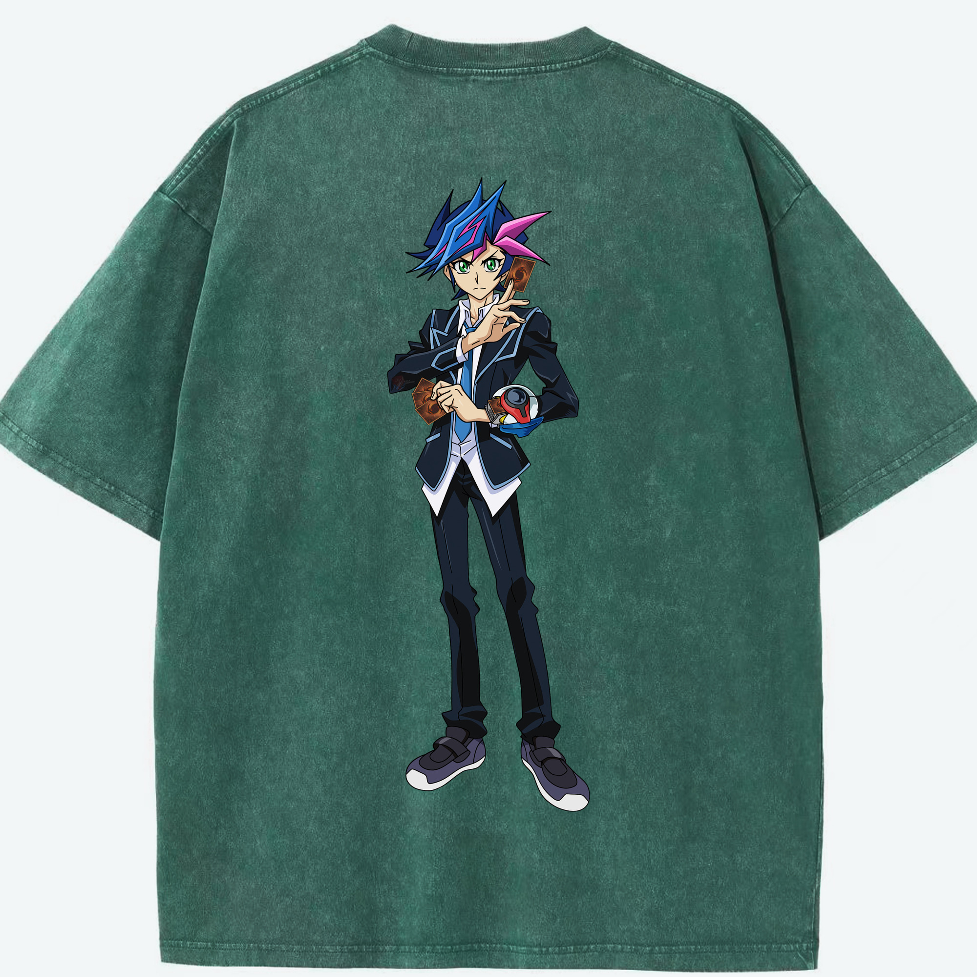 （画像用） 遊☆戯☆王 Yu-Gi-Oh! 綿100% ヴィンテージ風 半袖Tシャツ（背面プリント）
